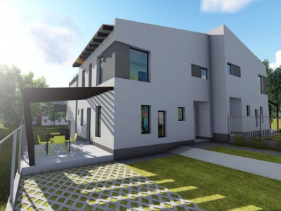 Vila cu 4 camere , 120 mp, curte 150 mp, 2 parcari , terasa 40 mp , Borhanci 
