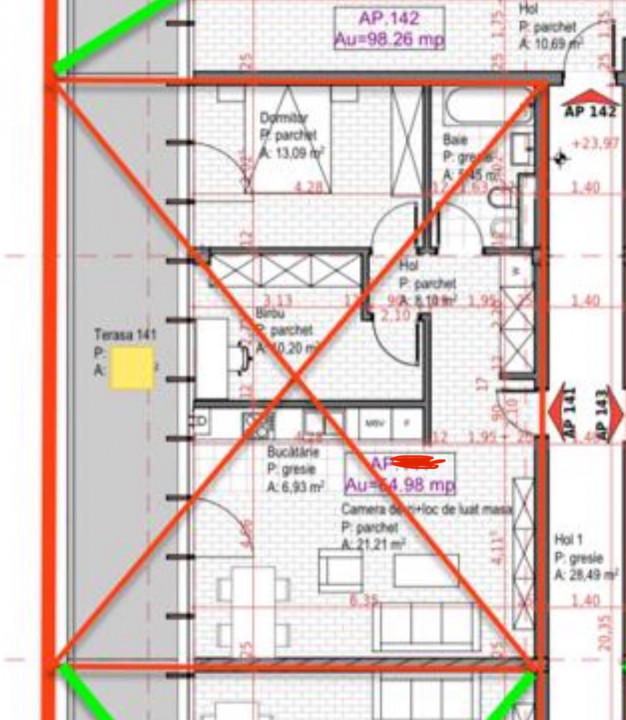 Penthouse 3 camere ,TVA INCLUS  parcare, terasa,  Gheorgheni-Sopor