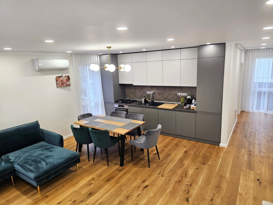 3 camere , 76 mp, 2 bai, Lux, Garaj, terasa, zona  Borhanci