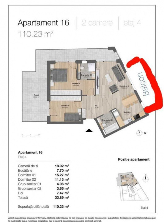 3 camere ,decomandat, 70 mp,  terasa, zona str.Teodor Mihali, Marasti / FSEGA