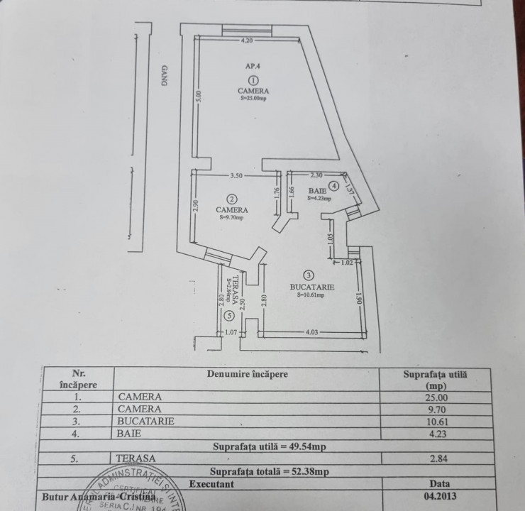 Apartament 2 camere, 50 mp. IMOBIL NOU, Str.Traian, Centru 