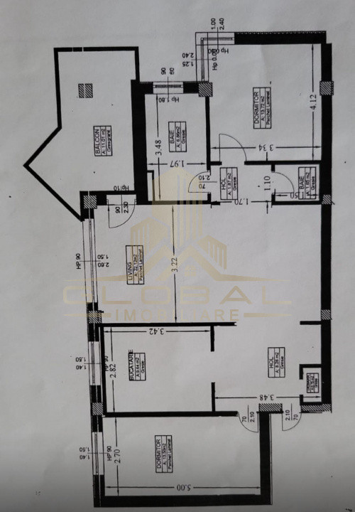 3 camere ,decomandat, 79 mp,  terasa, zona  Andrei Muresanu