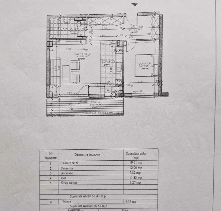 2 camere, 57 mp,  terasa, zona str.Buna Ziua, Buna-Ziua, Bonjour Residence