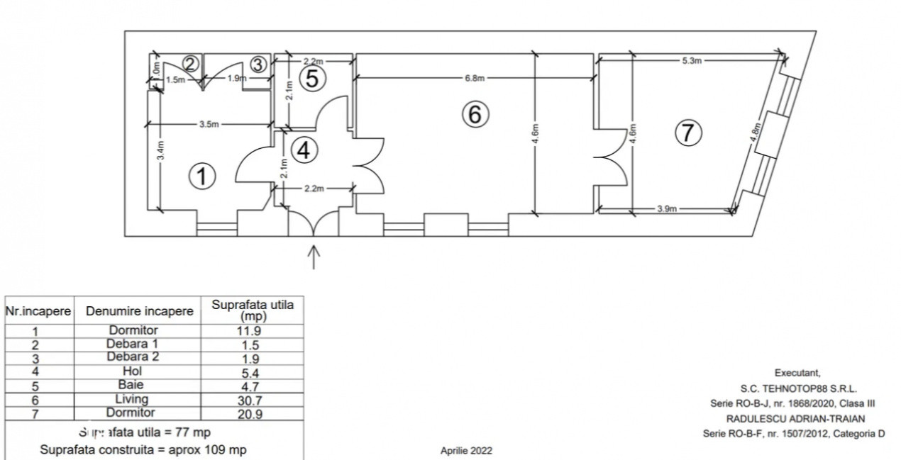 3 camere , LUX, Art Deco, 77 mp, cladire istorica , zona str.Traian, Centru