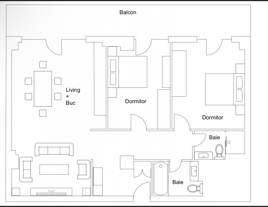 Apartament LUX 3 camere, 86mp, 2 bai, garaj Bonjour -Buna Ziua