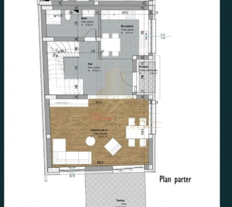 5 camere, duplex, 134 mp,  terasa, garaj, zona str.Meteor, Zorilor