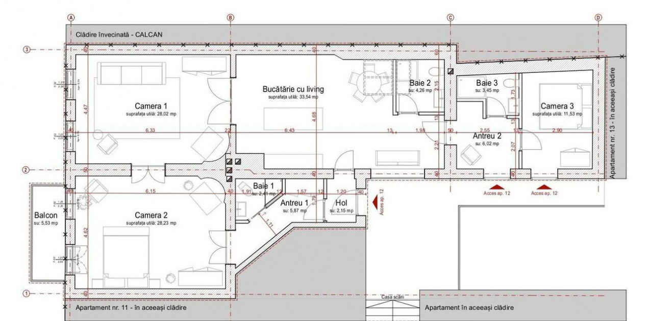 4 camere ,circular, 125 mp,  terasa, zona str.Eroilor, Centru
