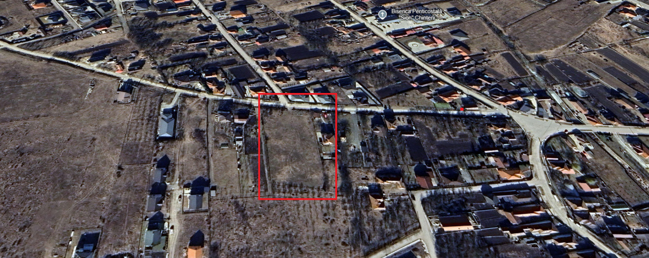 Teren Autorizabil Constructii, 1055 mp. Centru Chinteni 21 Decembrie