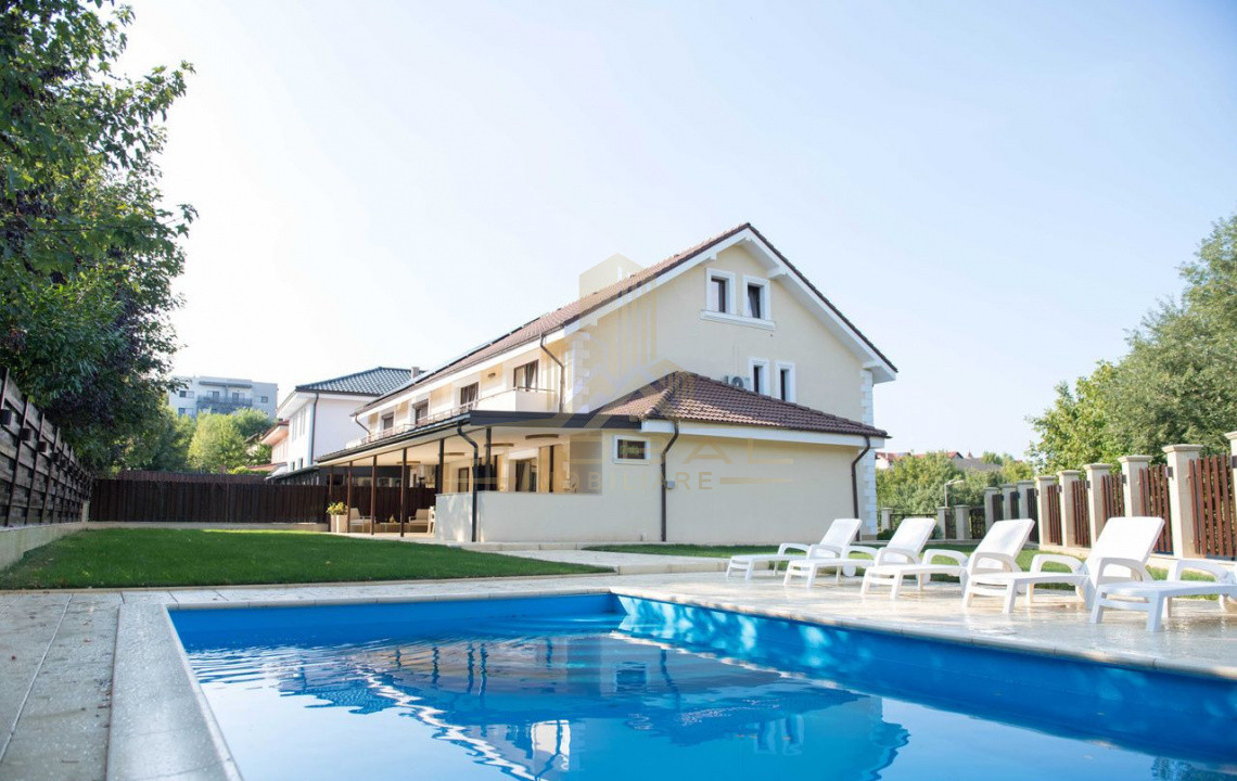 Vila Lux cu 5 camere , 300 mp, pistcina, 5 camere, terasa , Borhanci 