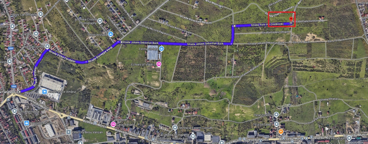 Teren intravilan Constructii, Panorama str.Piotr Ilici Ceaikovski Iris