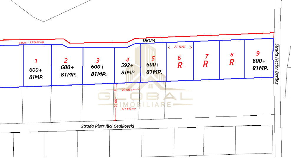 Teren intravilan Constructii, Panorama str.Piotr Ilici Ceaikovski Iris