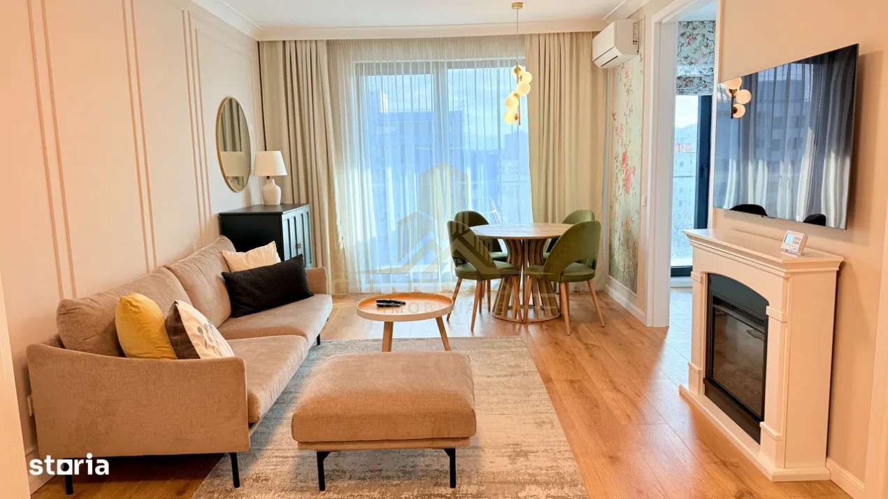 2 camere ,Lux, Ultrafinisat, 56 mp,  parcare terasa, Plopilor 