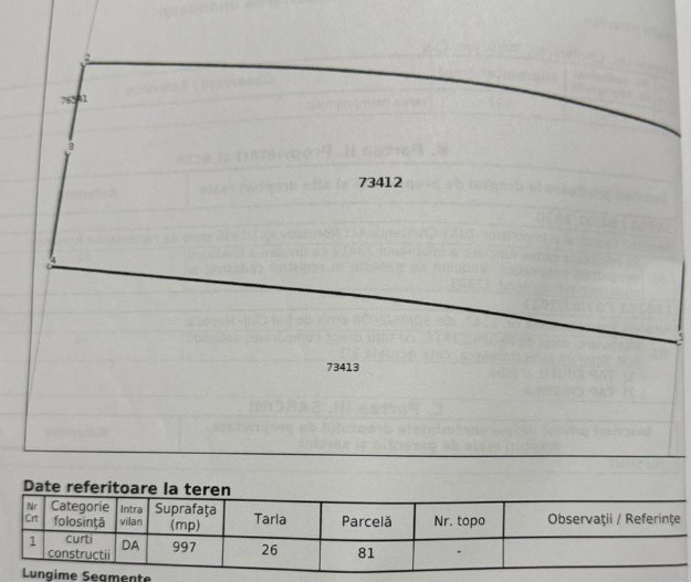 Teren Curti Constructii, 997 mp. str.Unirii Chinteni - Lac Chinteni