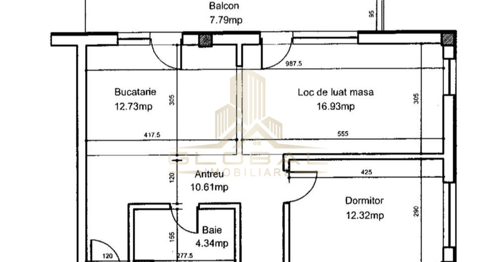 2 camere , 57 mp,  parcare , terasa ,Buna-Ziua , zona str. MOZARD
