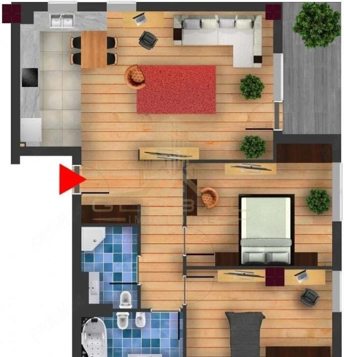 3 camere , 80 mp, parcare  terasa, zona str.Aleea Slanic, Gheorgheni